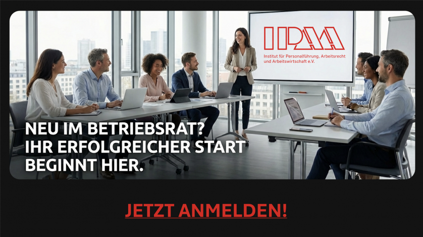 Eine Gruppe neuer Betriebsrätinnen und Betriebsräte lässt sich für Ihr neues Amt schulen.