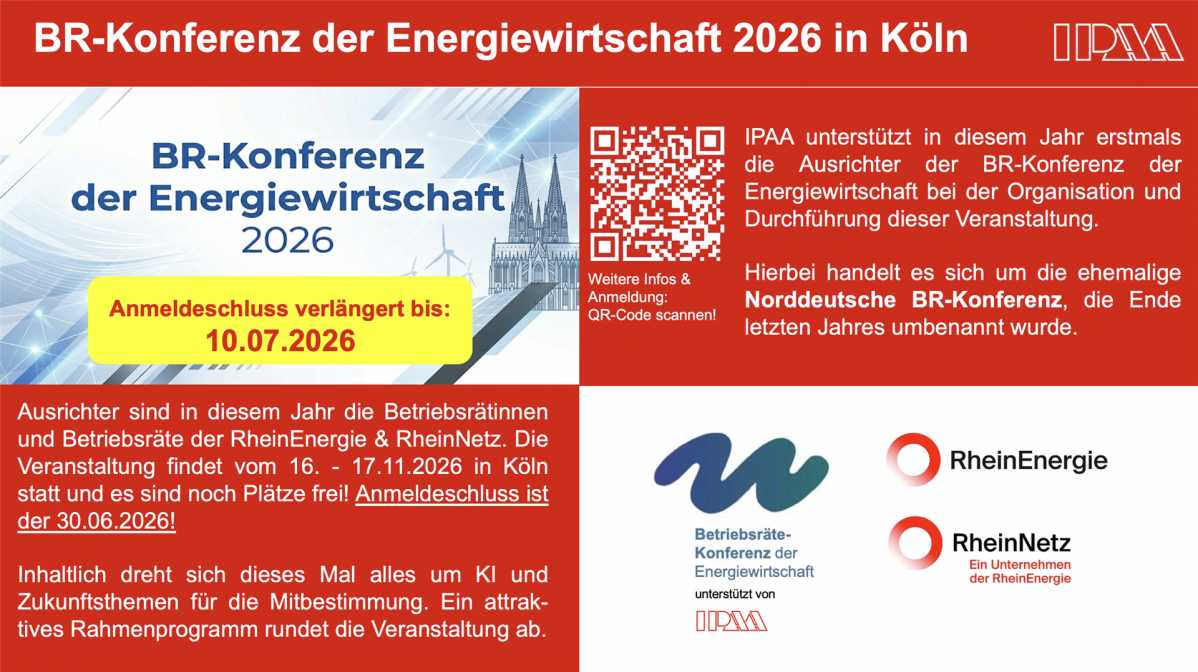 Werbung für die BR-Konferenz der Energiewirtschaft in Köln im Jahr 2026 - Anmeldefrist endet am 10.07.2026