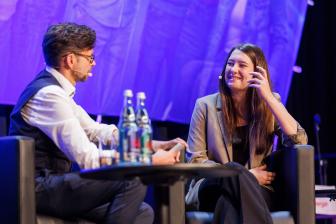 Uljana Kuchta im Gespräch mit dem Moderator